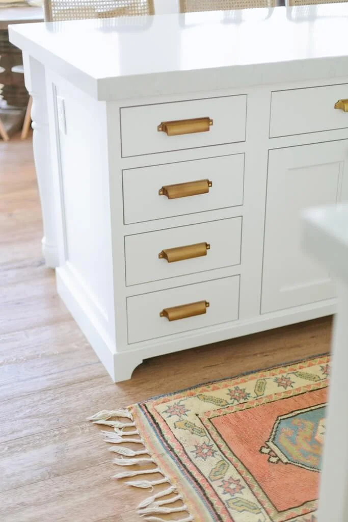 kitchen island brass fixtures