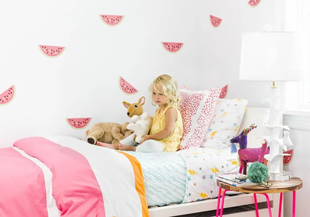 little girl watermelon decal