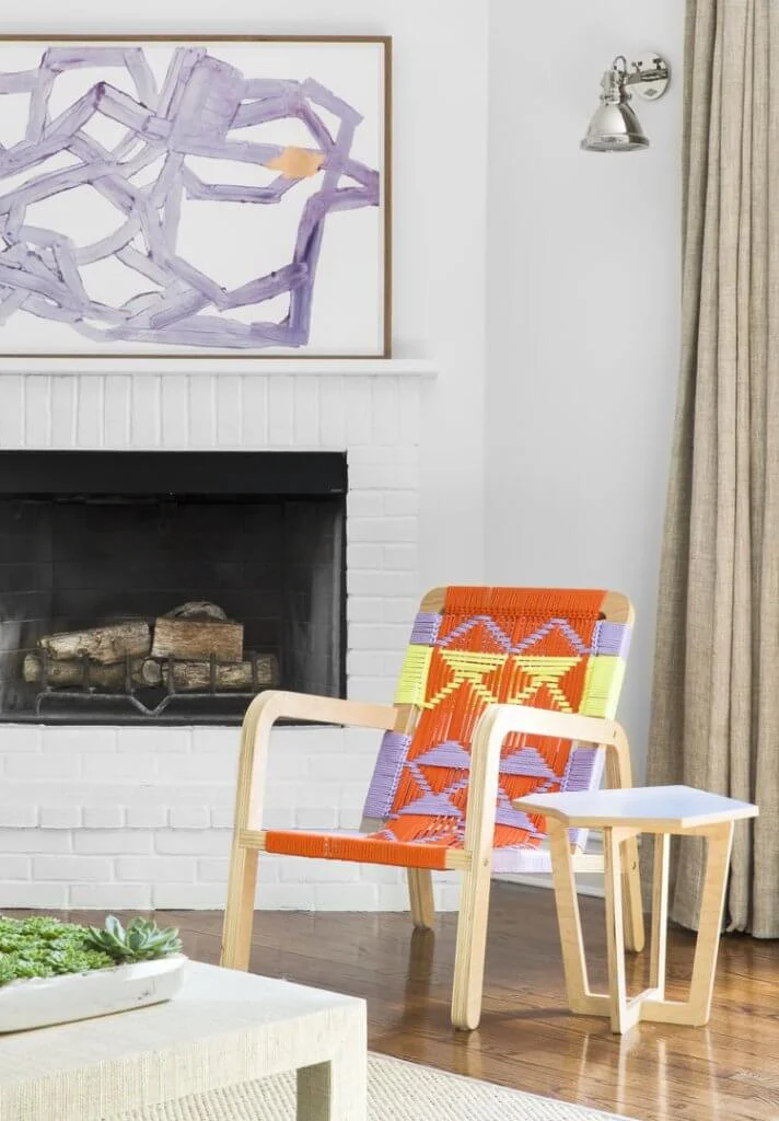 multicolor macrame chairs