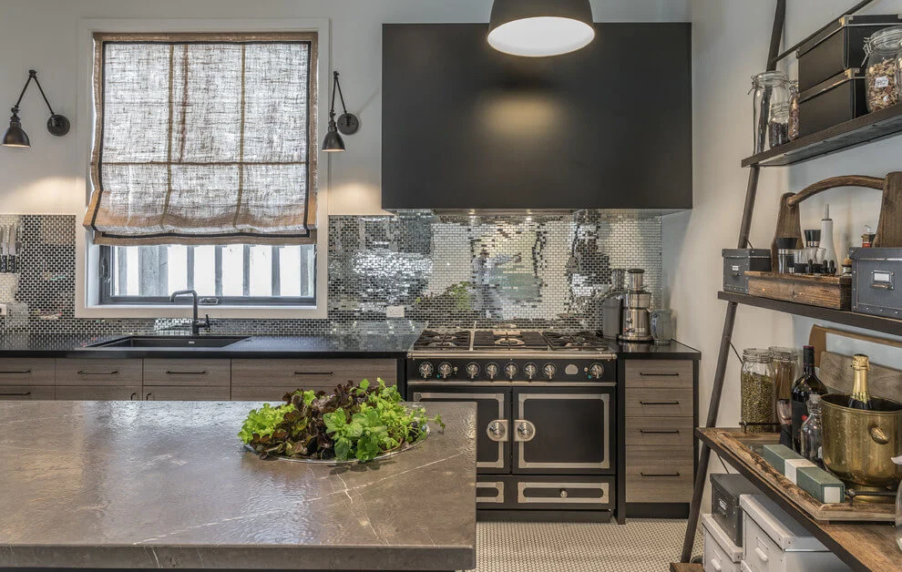 open space kitchen counter