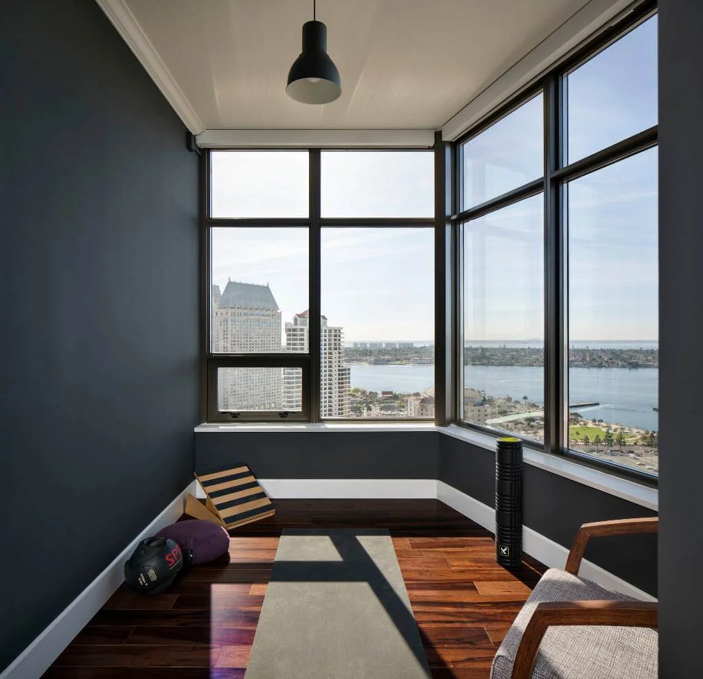 Contemporary Home Balcony Gym