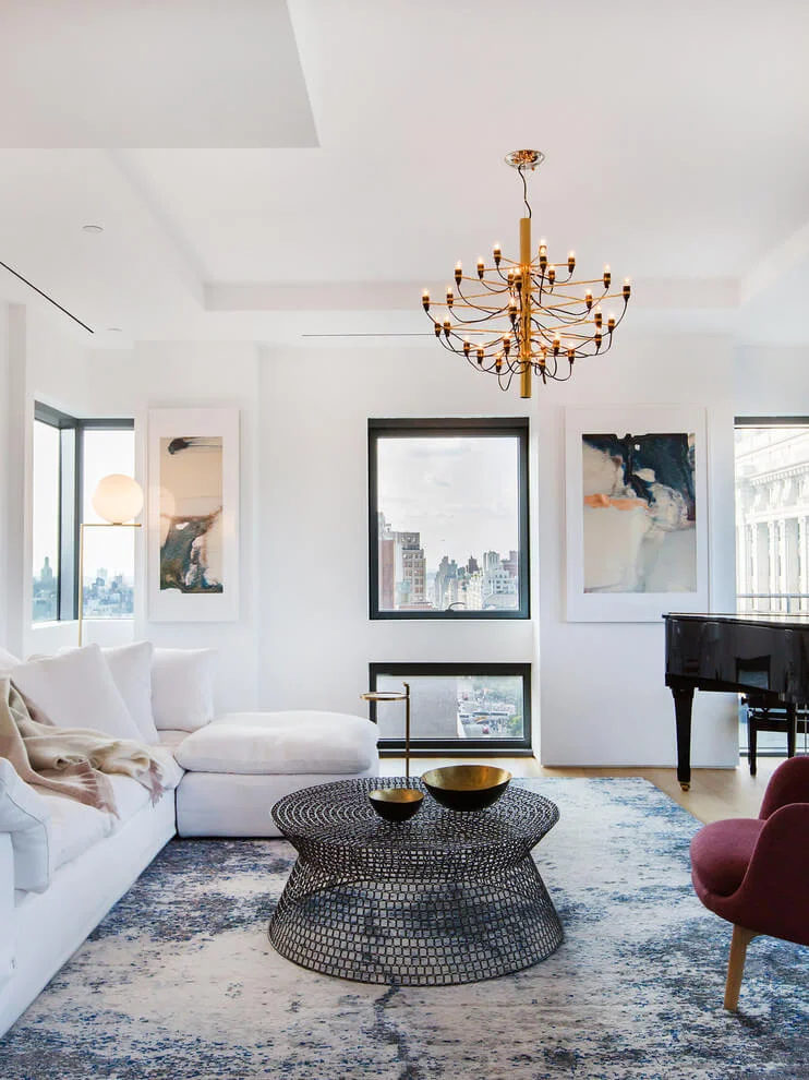 contemporary metal wire coffee table