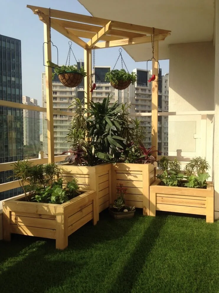corner plants garden decoration
