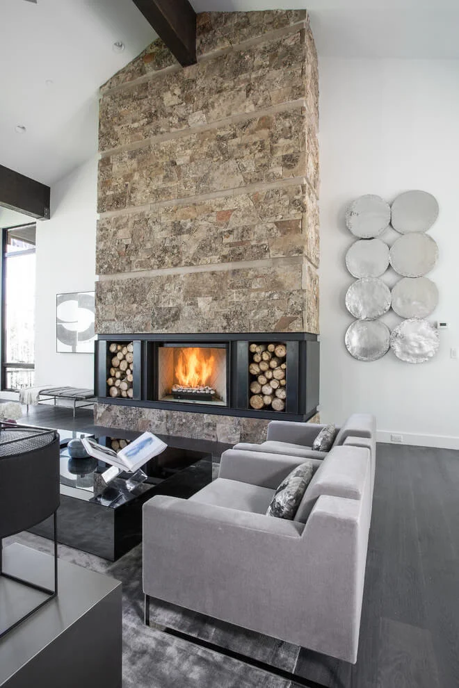 stunning living room fireplace