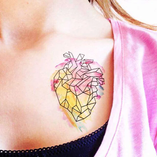 Angular Geometric Tattoo For Women