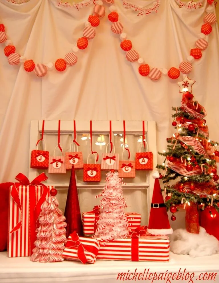 Candy Cane Christmas Room Decor