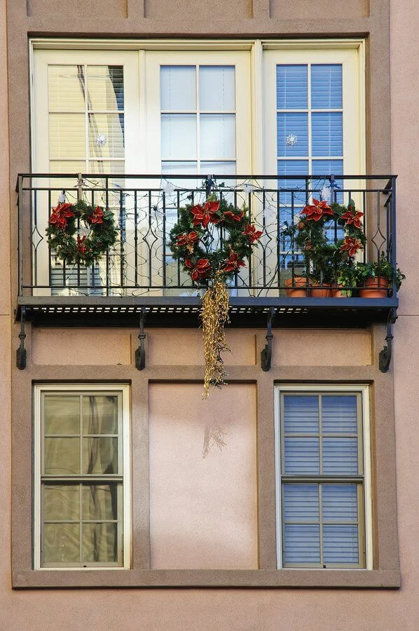 Christmas Wreaths Balcony Decoration