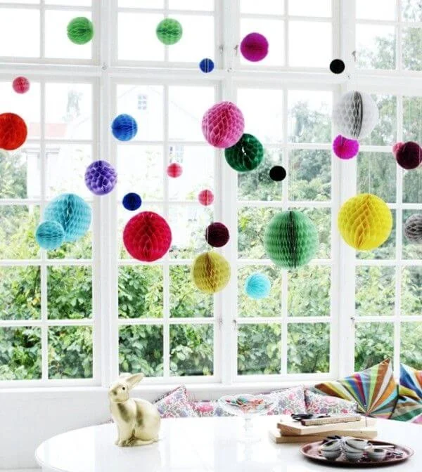 Colorful Paper Ornaments Christmas