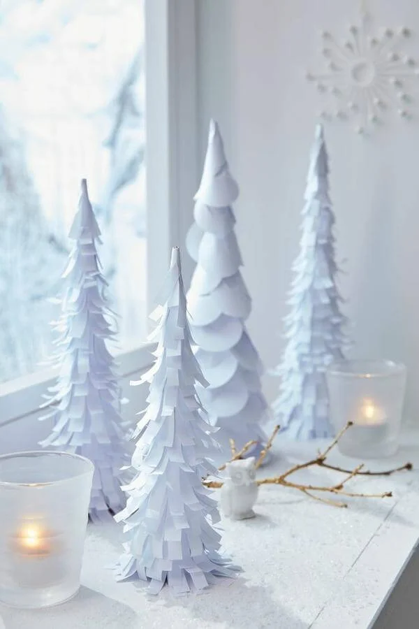 DIY Paper Forest Window Decor