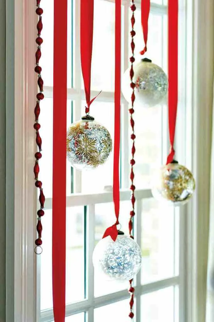 Gold Silver Globe Window Decoration
