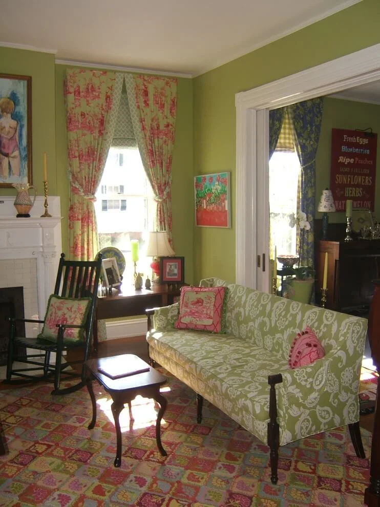 Modern Colors Traditional Living Room