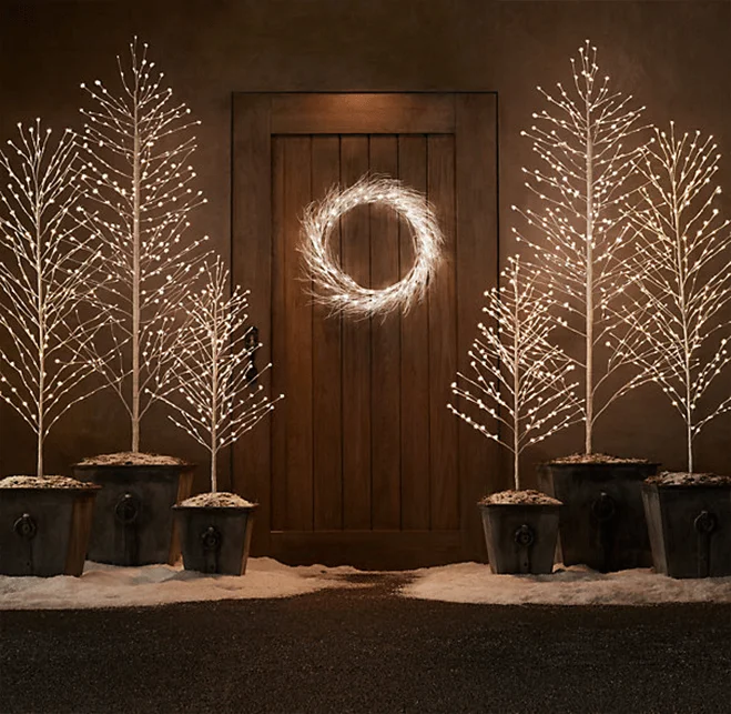 Starlit Trees Minimal Christmas Outdoors