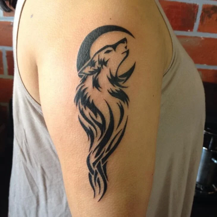 Tribal Wolf Tattoo