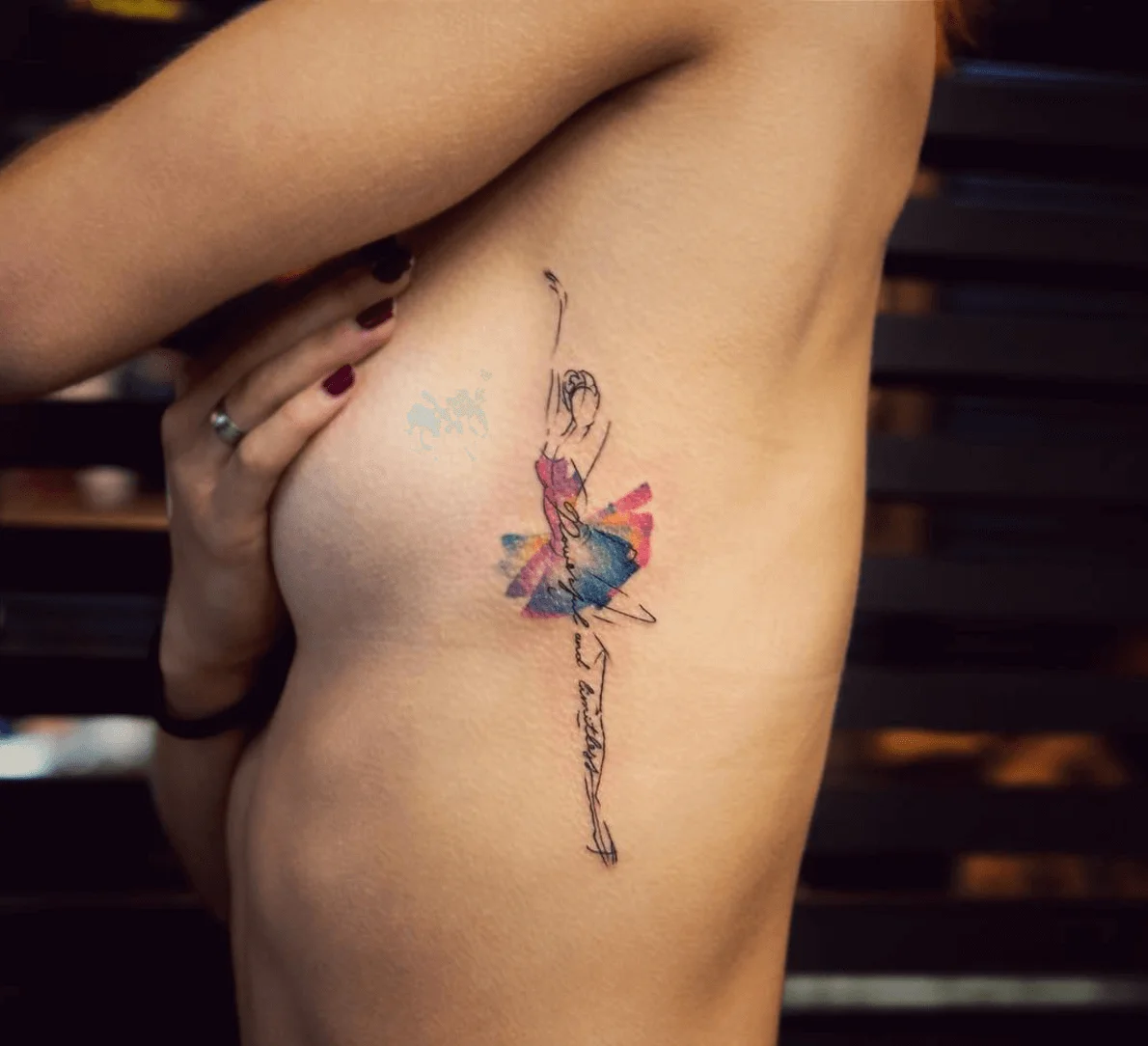 Tiny Watercolor Tattoo