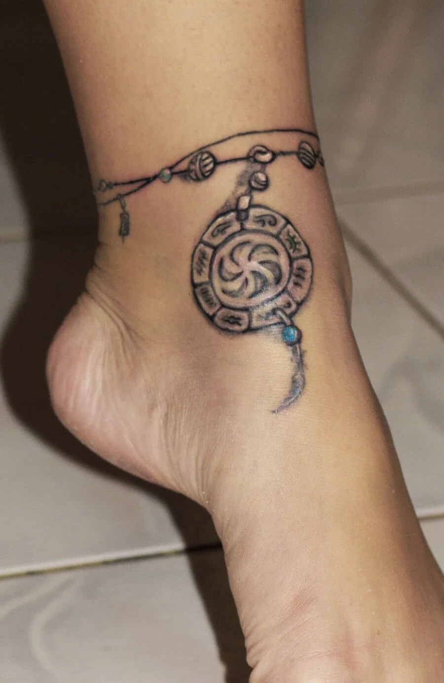 Ankle Tribal Tattoo