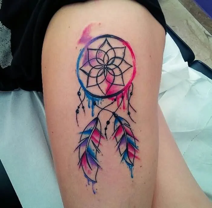 Dreamcatcher Watercolor Tattoo