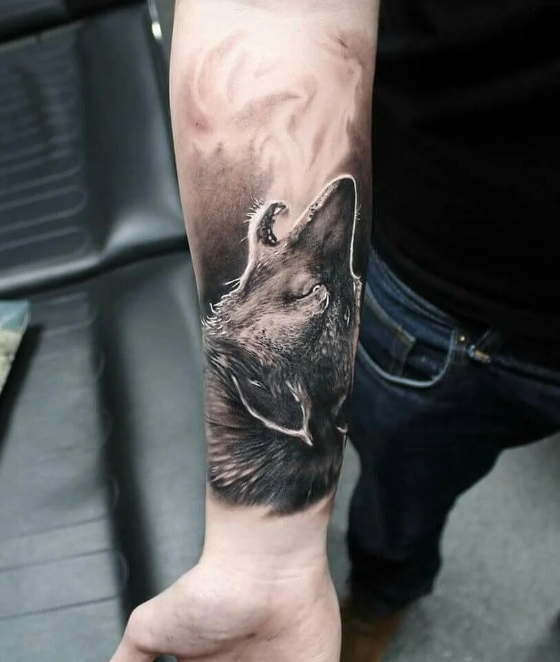 Howling Wolf Tattoo