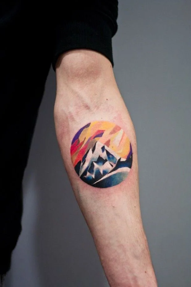 Mountain Watercolor Tattoo