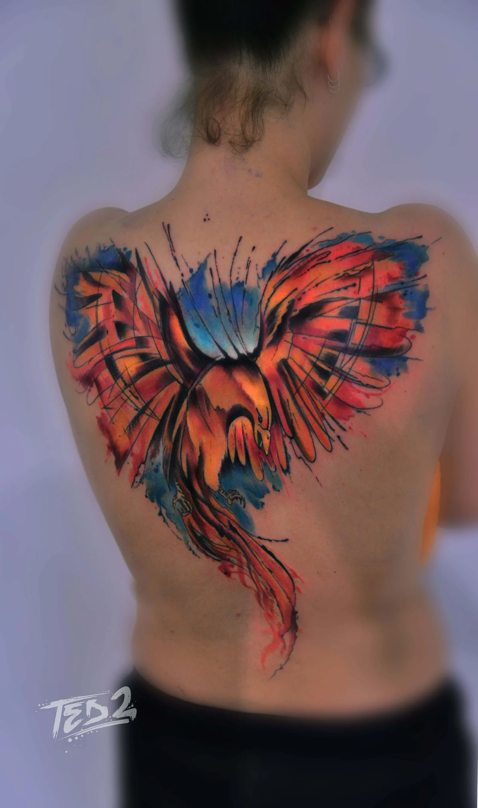 Phoenix Watercolor Tattoo