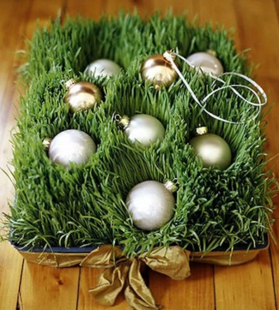 Christmas Balls Garden Tray Decor