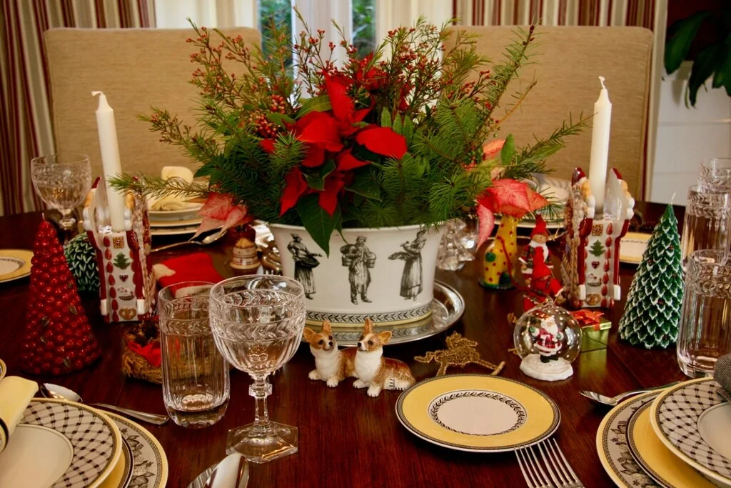 Christmas Ornaments Colorful Centerpiece