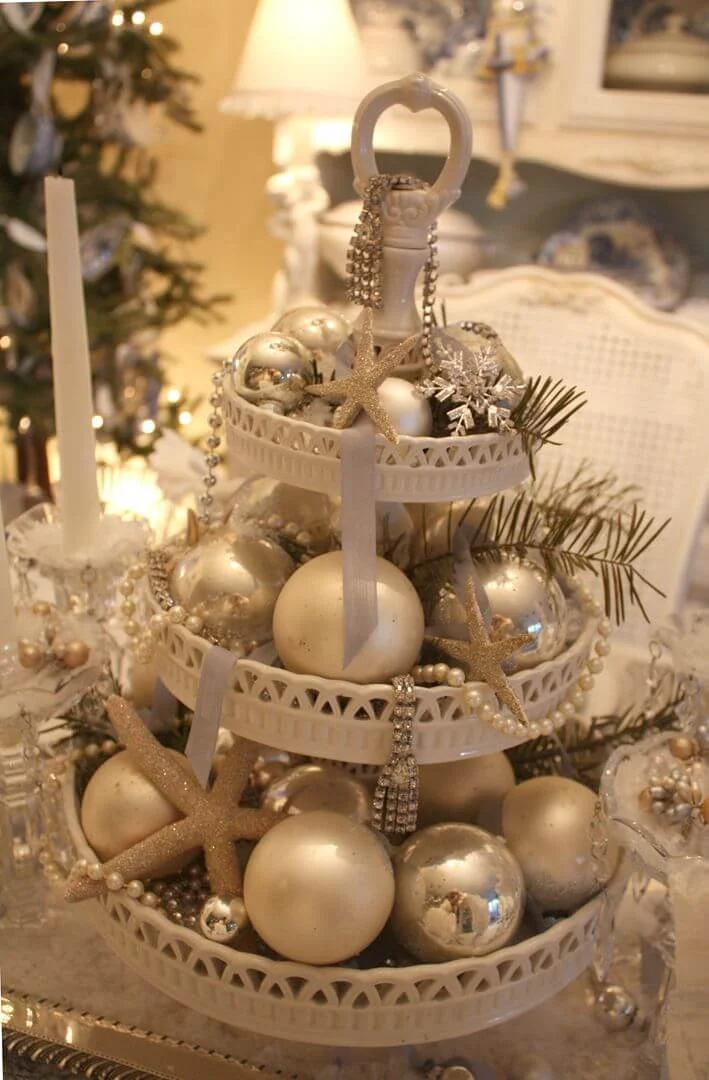 Coastal Christmas Table Centerpiece