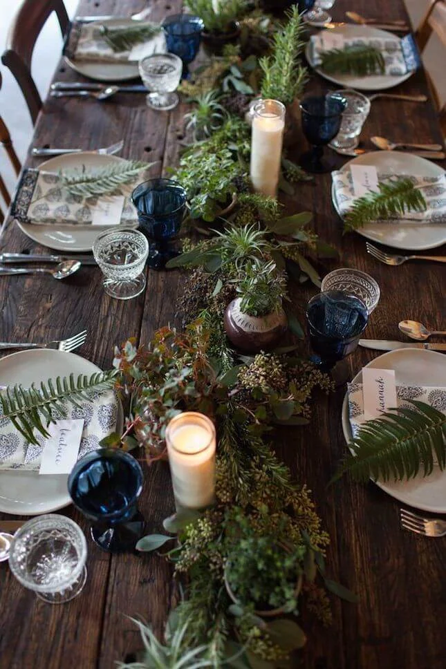 Earthy Rustic Decor Christmas Table