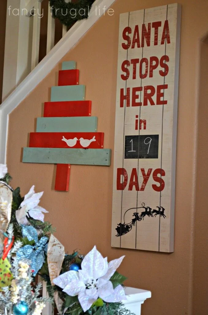 Front Door Santa Sign Pallet
