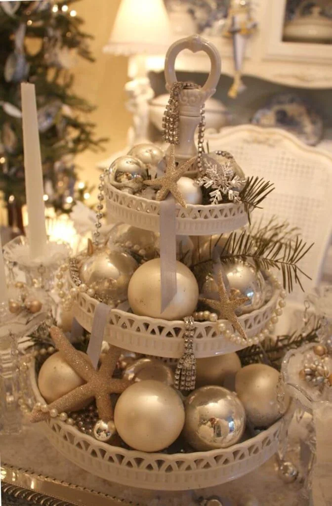 Glittering Coastal Christmas Decor