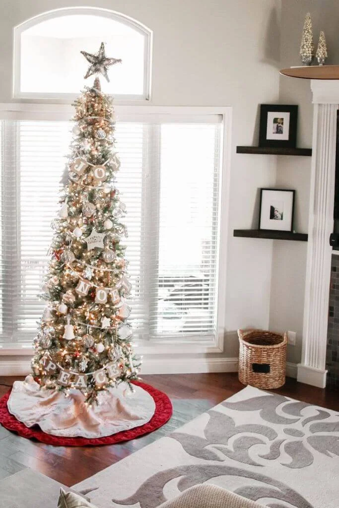 Living Room Pencil Christmas Tree