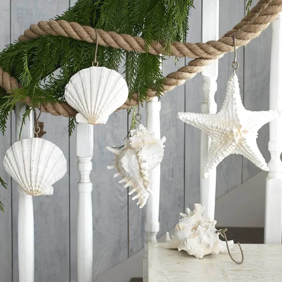 Seashells Christmas Staircase Decoration