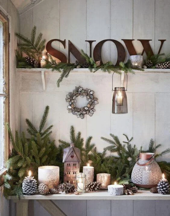 Shabby Chic Modern Christmas Decor