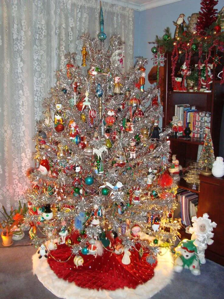 Vintage Aluminium Christmas Tree Decor