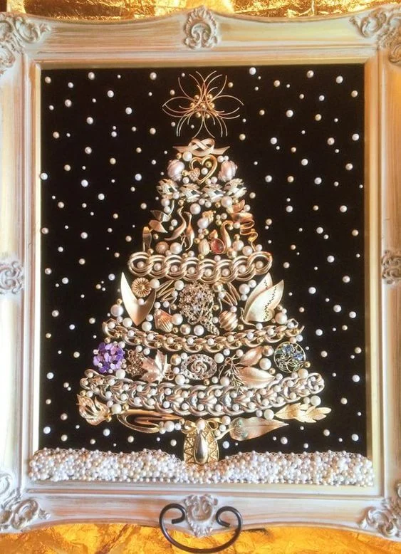 Vintage Jewelry Christmas Tree Frame