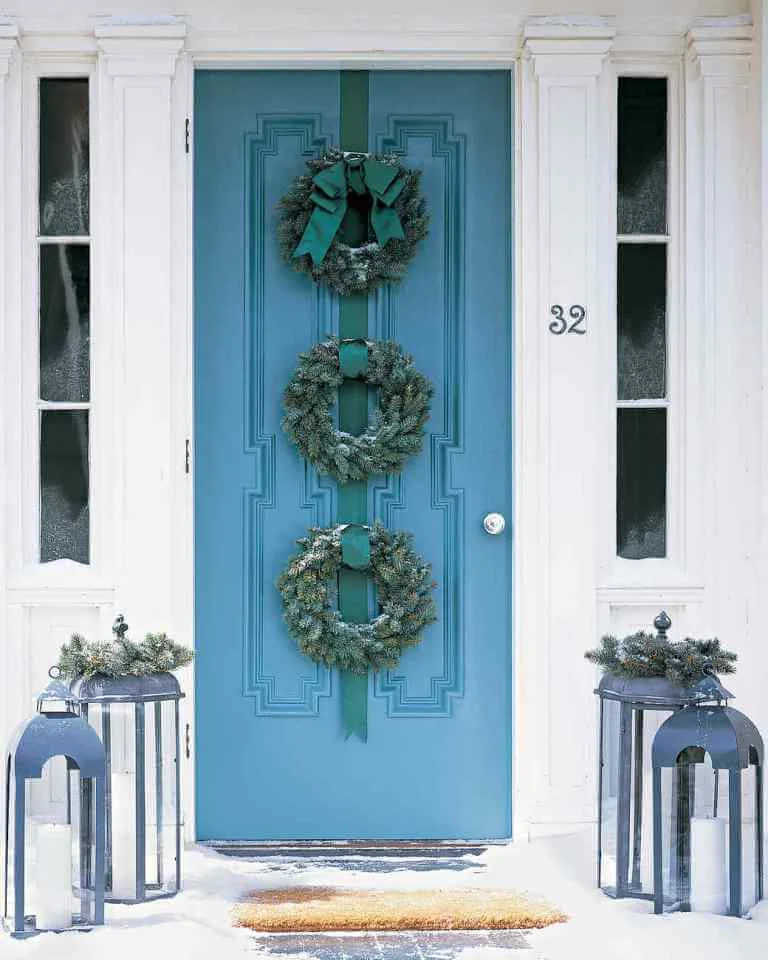 Wreaths On Ribbon Door Decor