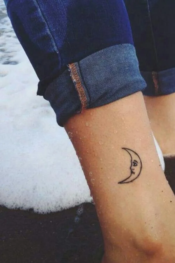 Small Moon Tattoo
