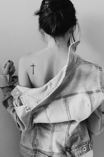 Feminine Cross Tattoo