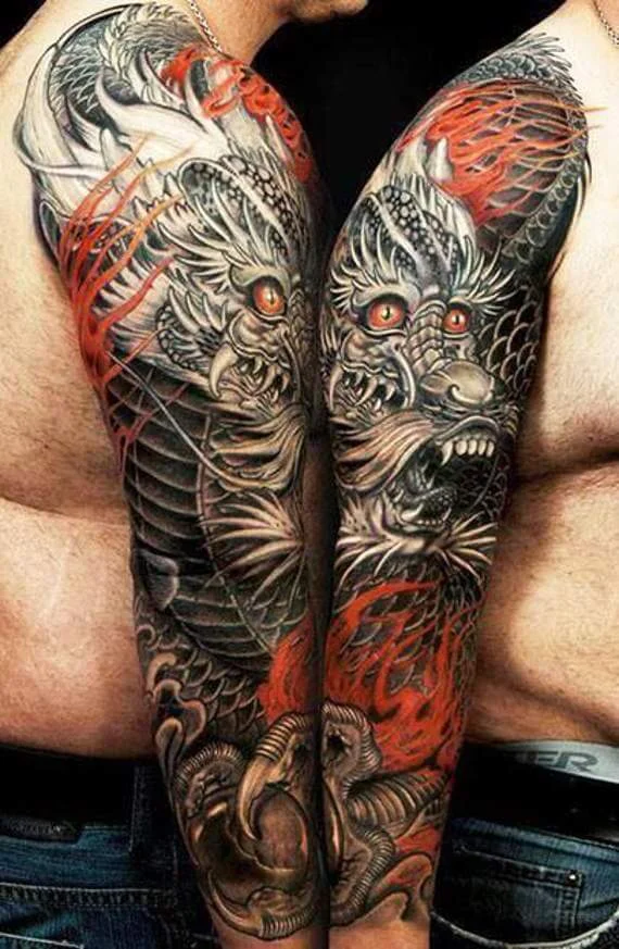 Realistic Dragon Tattoo