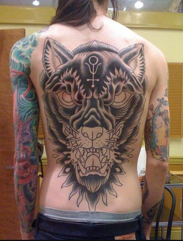 Full Back Wolf Tattoo
