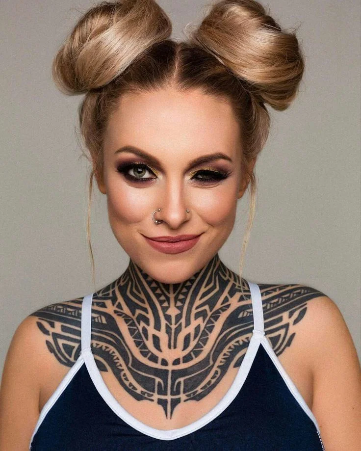 Neck Maori Tattoo