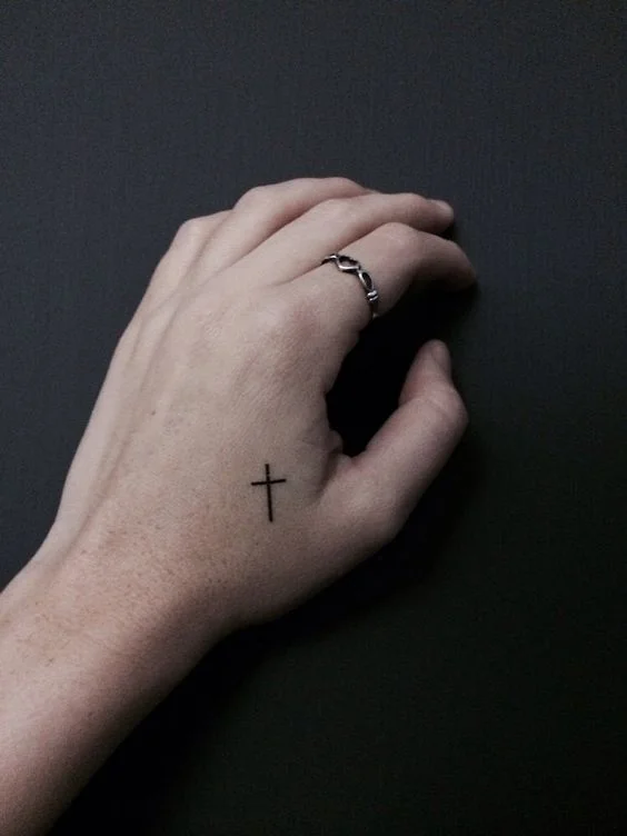 Tiny Cross Tattoo
