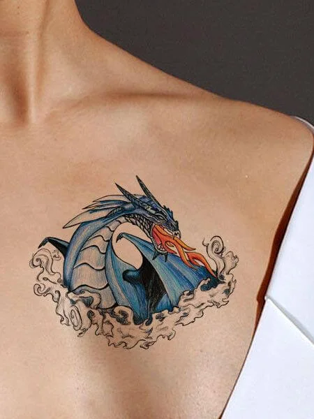 Feminine Dragon Tattoo