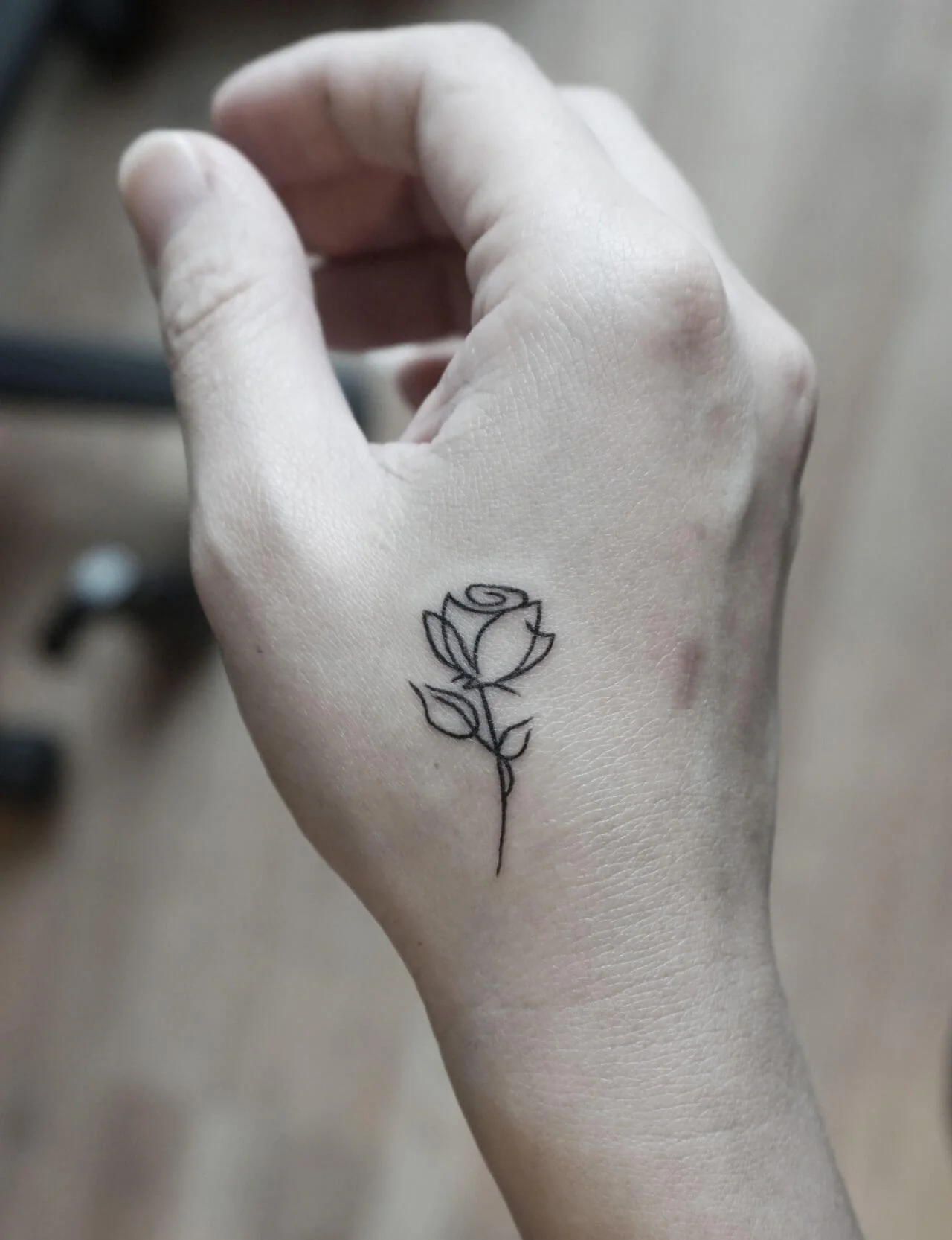 Simple Rose Tattoo