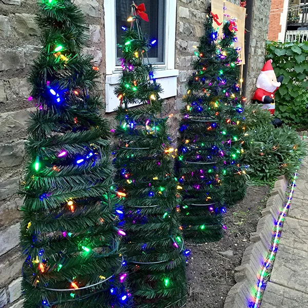 Backyard Trees Lights Decoration