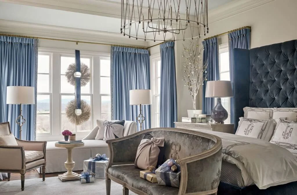 Christmas Bedroom Silver Blue Decoration