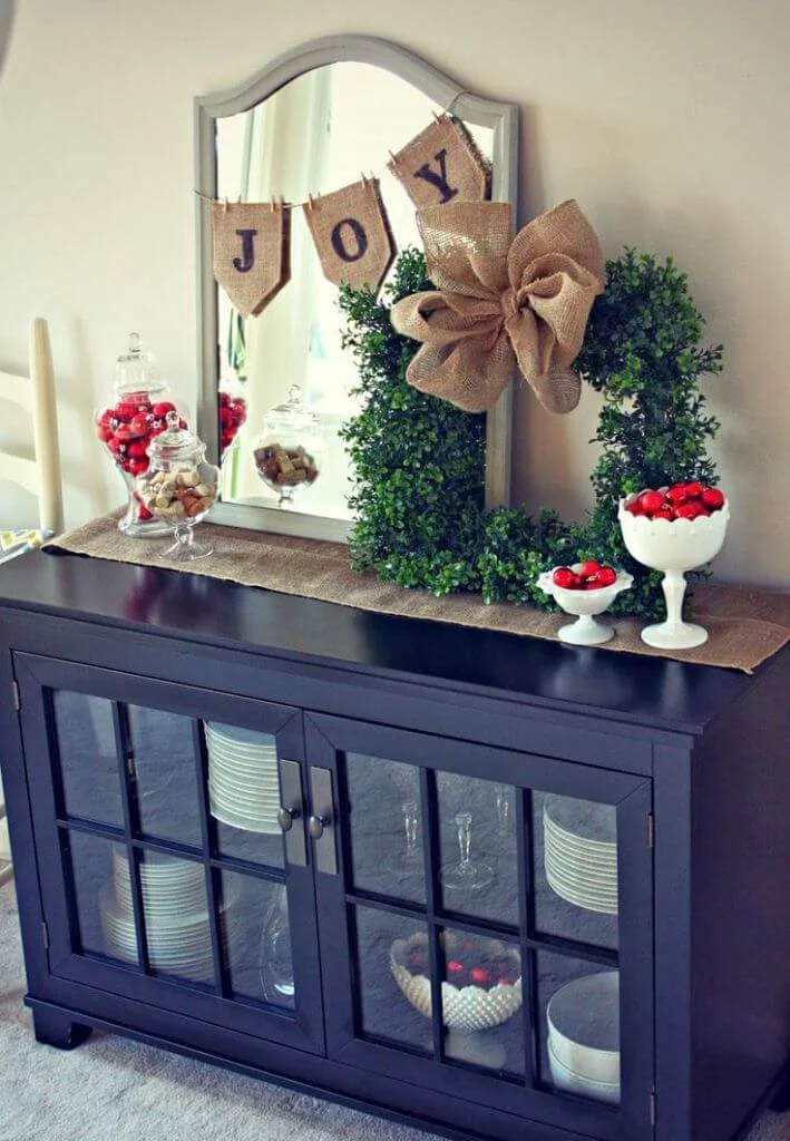 Christmas Sign And Wreath Display