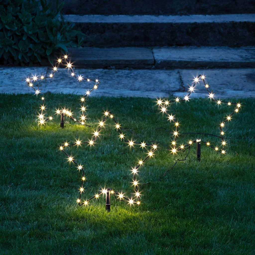 Christmas Stars Garden Stake Lights