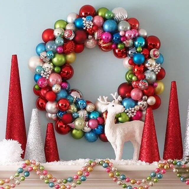 Creative Ornaments Wreath Mantel Decor