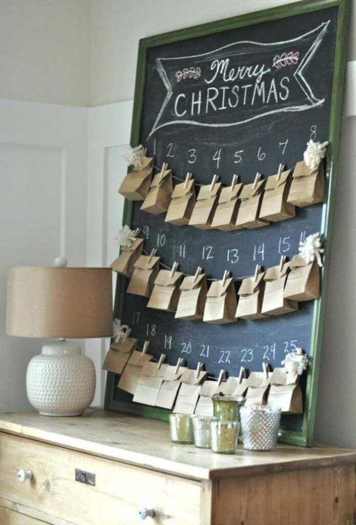 DIY Advent Calendar Table Decor