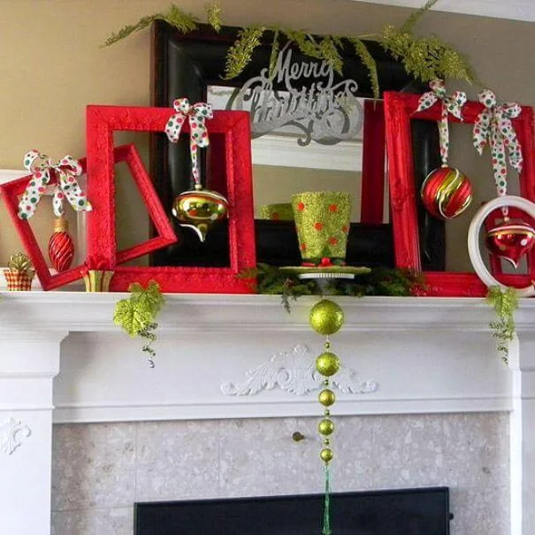 Easy DIY Christmas Mantel Decor